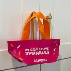 Dunkin' Pink + Orange Mini Tote Bag — MY GOALS HAVE SPRINKLES